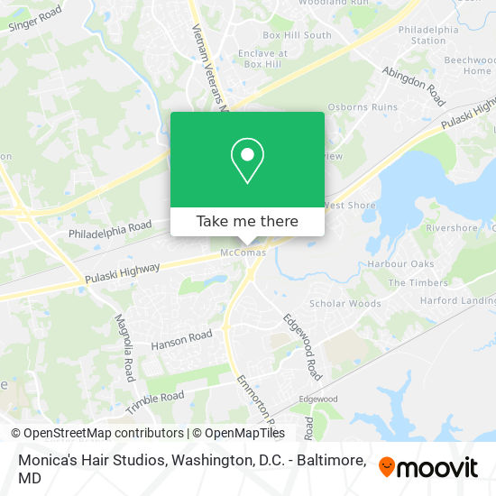 Monica's Hair Studios map