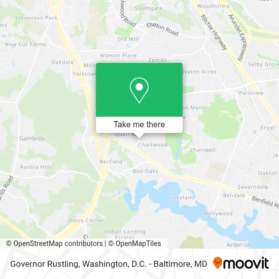 Governor Rustling, Millersville, MD 21108 map