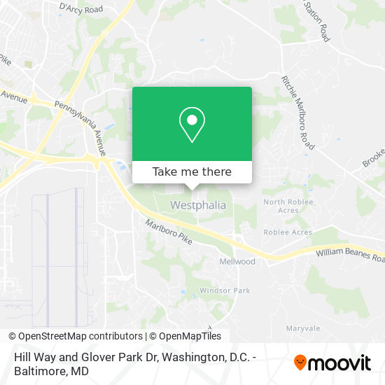 Mapa de Hill Way and Glover Park Dr