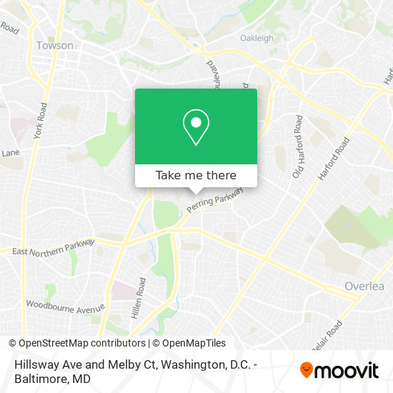 Hillsway Ave and Melby Ct map