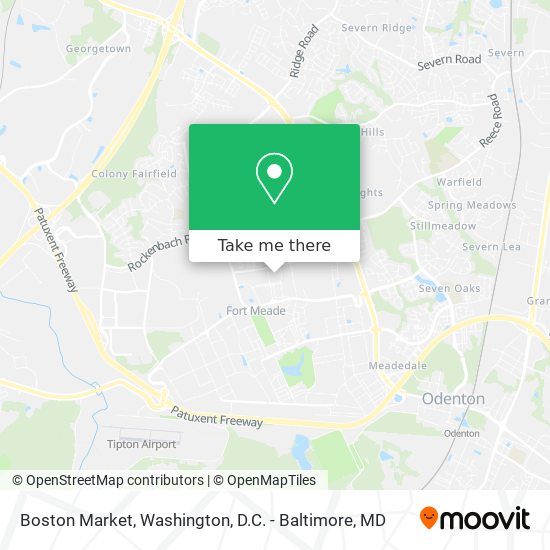 Mapa de Boston Market