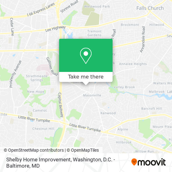 Mapa de Shelby Home Improvement