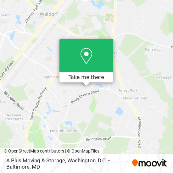 Mapa de A Plus Moving & Storage