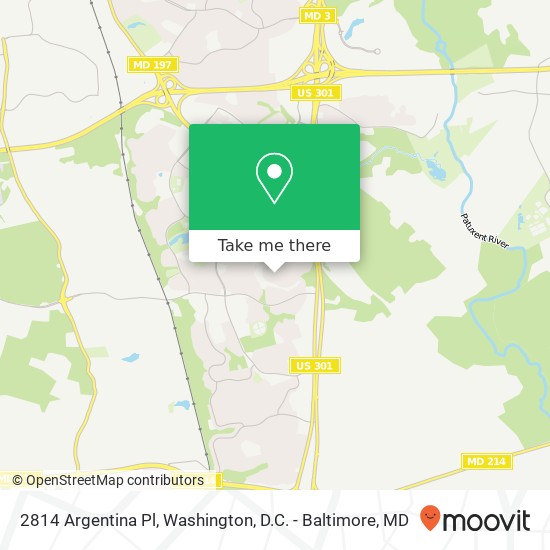 2814 Argentina Pl, Bowie (S BOWIE), MD 20716 map