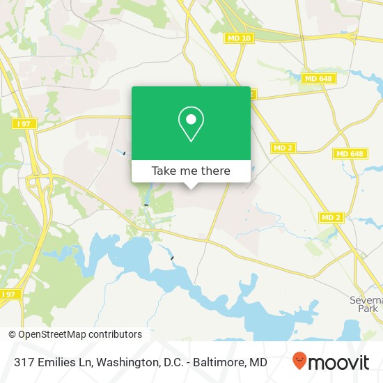 Mapa de 317 Emilies Ln, Severna Park, MD 21146