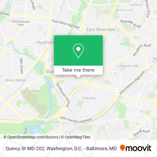 Quincy St MD-202 map