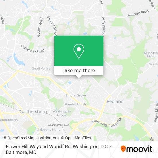 Mapa de Flower Hill Way and Woodf Rd