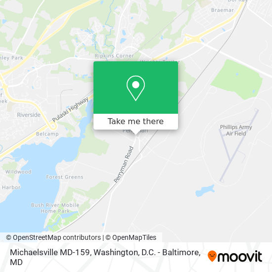 Michaelsville MD-159 map