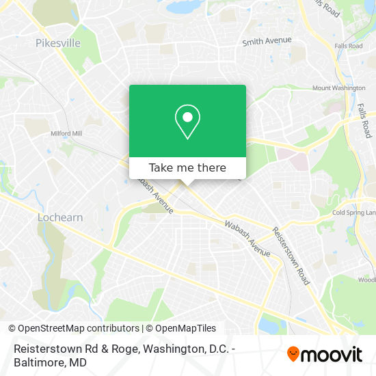 Mapa de Reisterstown Rd & Roge