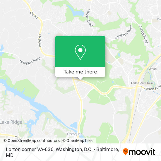 Lorton corner VA-636 map