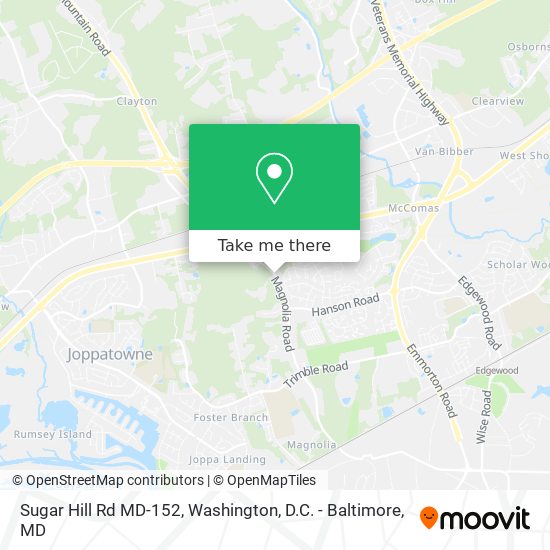 Mapa de Sugar Hill Rd MD-152