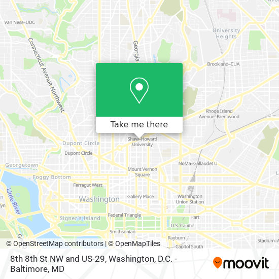 8th 8th St NW and US-29 map