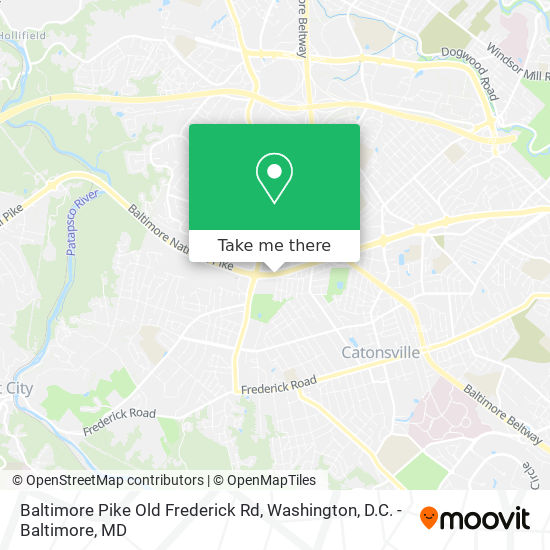 Mapa de Baltimore Pike Old Frederick Rd