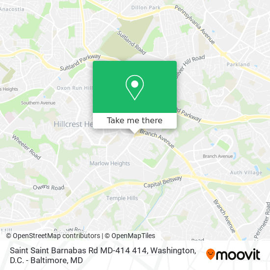 Saint Saint Barnabas Rd MD-414 414 map