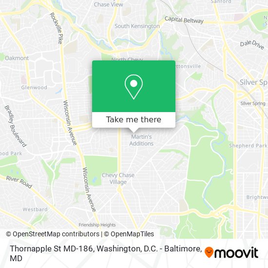 Mapa de Thornapple St MD-186
