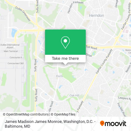 Mapa de James Madison James Monroe