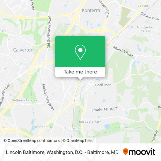 Lincoln Baltimore map
