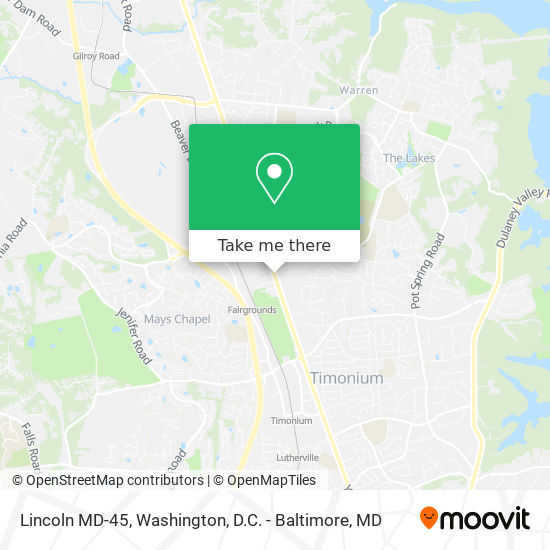 Lincoln MD-45 map