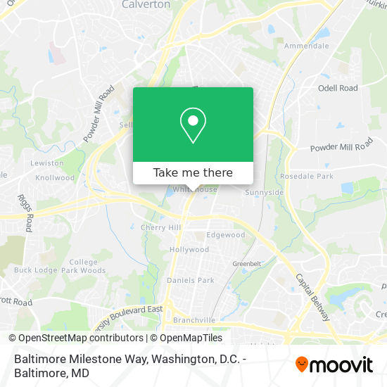 Baltimore Milestone Way map