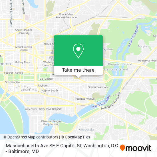 Mapa de Massachusetts Ave SE E Capitol St