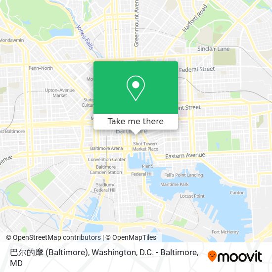 Mapa de 巴尔的摩 (Baltimore)