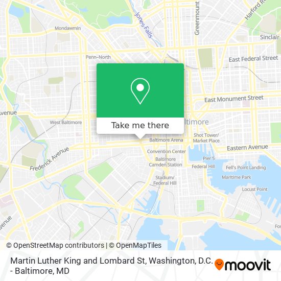 Martin Luther King and Lombard St map