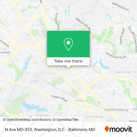 N Ave MD-355 map