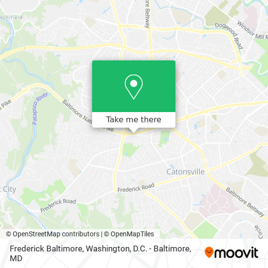 Frederick Baltimore map