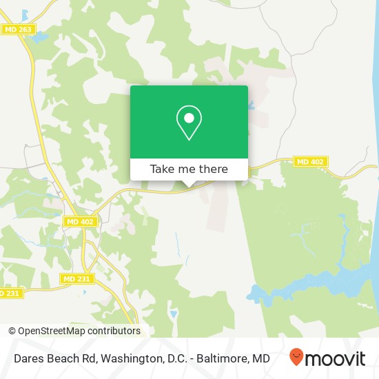 Mapa de Dares Beach Rd, Prince Frederick (DARES BEACH), MD 20678