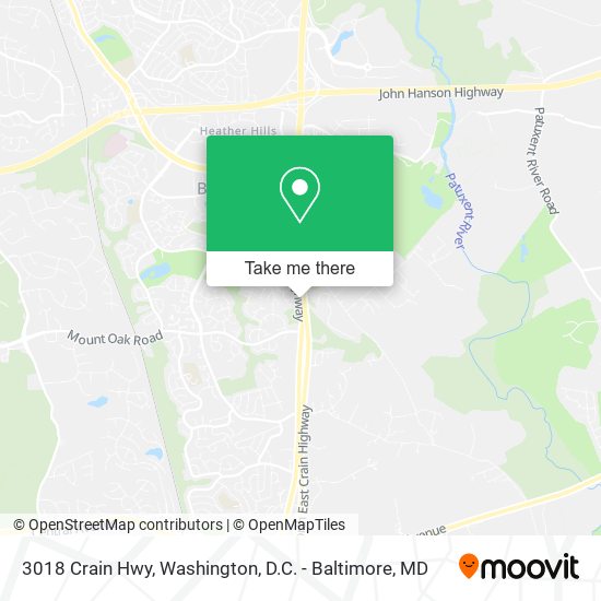 Mapa de 3018 Crain Hwy, Bowie, MD 20716