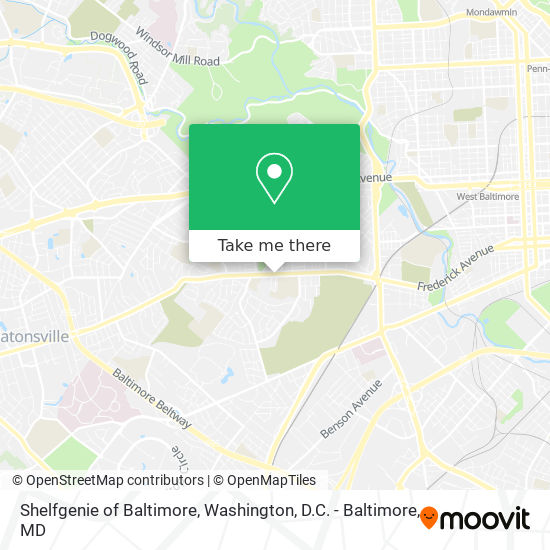 Mapa de Shelfgenie of Baltimore