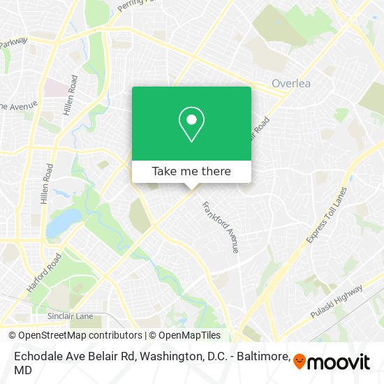 Echodale Ave Belair Rd map