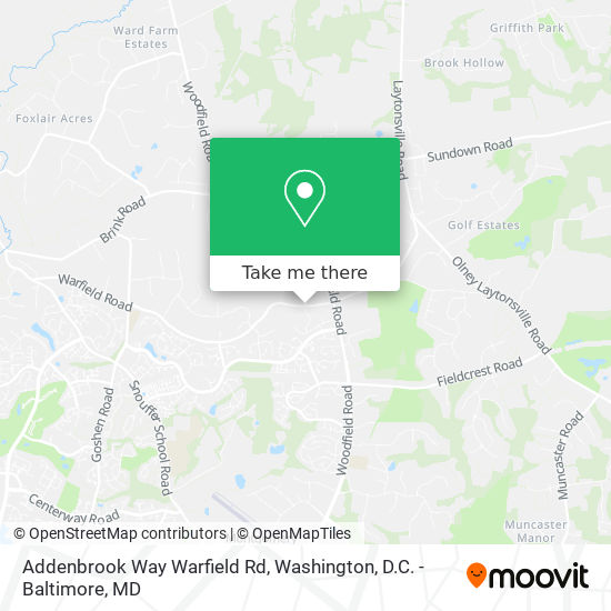 Addenbrook Way Warfield Rd map