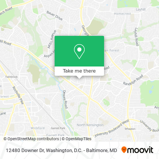 Mapa de 12480 Downer Dr