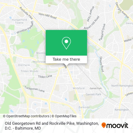 Mapa de Old Georgetown Rd and Rockville Pike