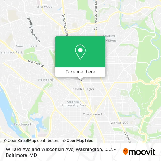 Mapa de Willard Ave and Wisconsin Ave