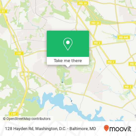 Mapa de 128 Hayden Rd, Millersville, MD 21108