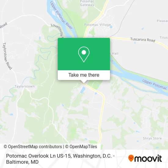 Potomac Overlook Ln US-15 map