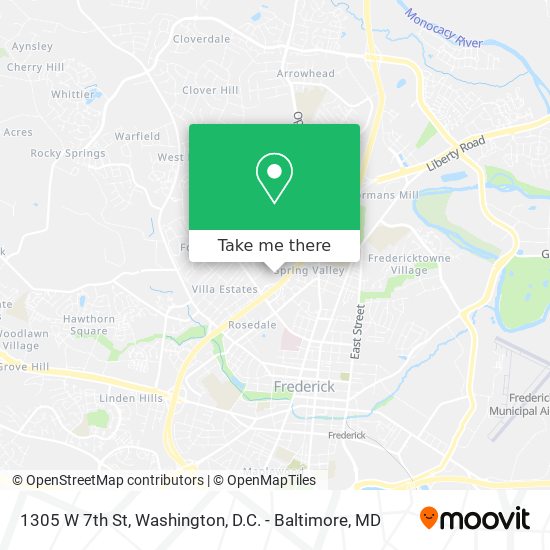 1305 W 7th St map