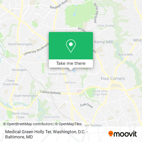Medical Green Holly Ter map
