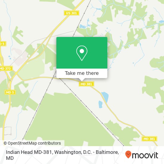 Mapa de Indian Head MD-381, Brandywine, MD 20613