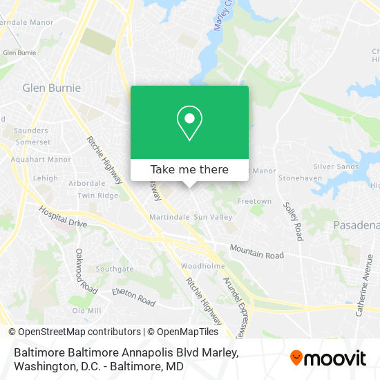 Mapa de Baltimore Baltimore Annapolis Blvd Marley