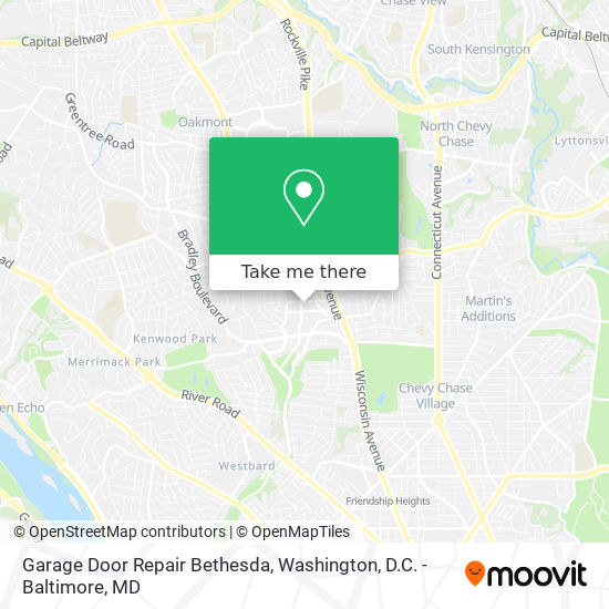 Garage Door Repair Bethesda map