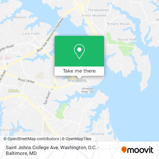 Mapa de Saint Johns College Ave