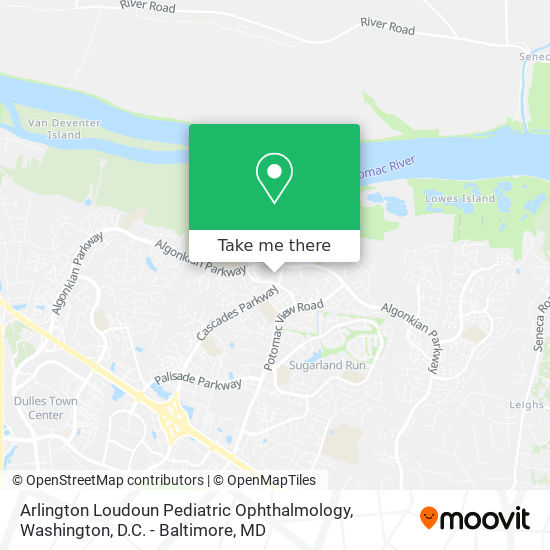 Arlington Loudoun Pediatric Ophthalmology map