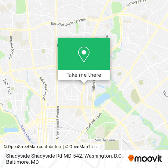 Mapa de Shadyside Shadyside Rd MD-542