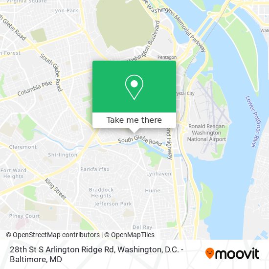 28th St S Arlington Ridge Rd map