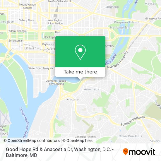 Mapa de Good Hope Rd & Anacostia Dr