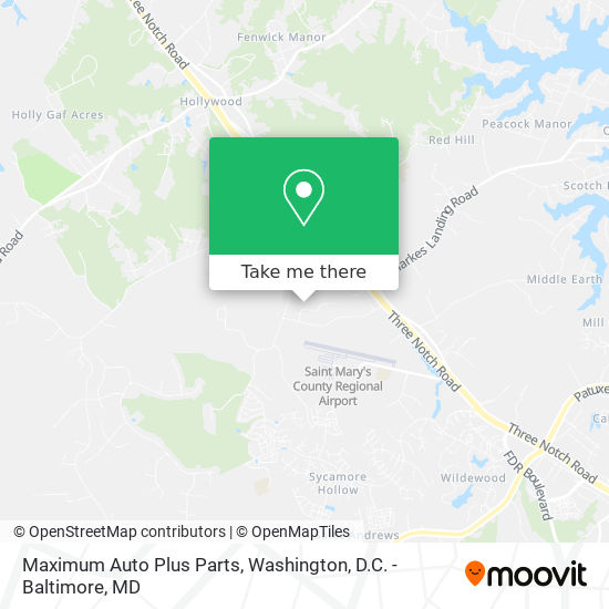 Maximum Auto Plus Parts map