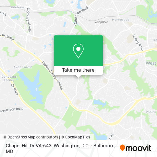 Chapel Hill Dr VA-643 map